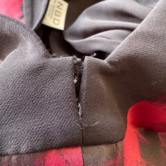 NBD black & pink mini floral dress small party cocktail summer - Picture 10 of 11